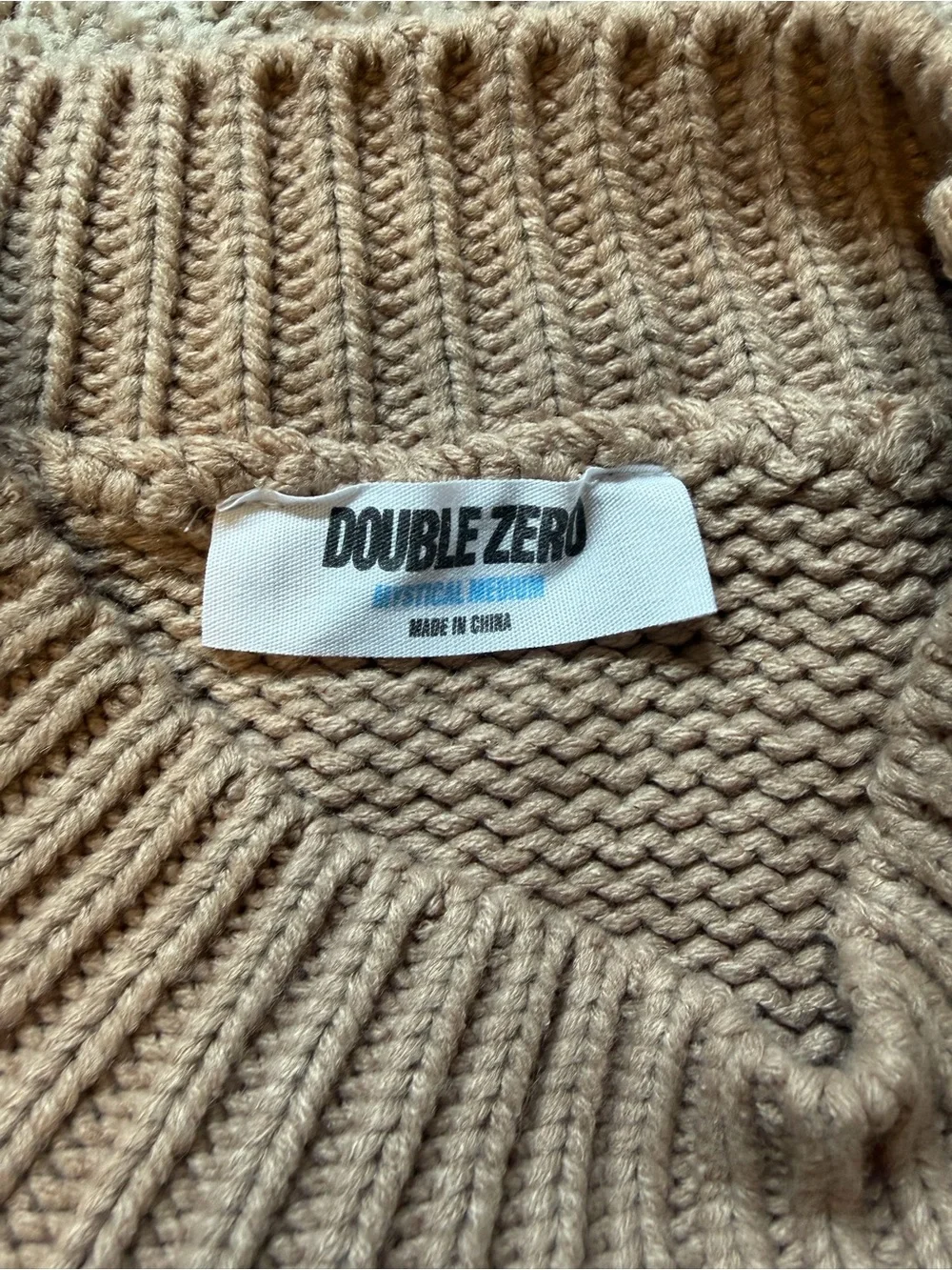 Double Zero Cable Knit Turtleneck Sweater - Cream